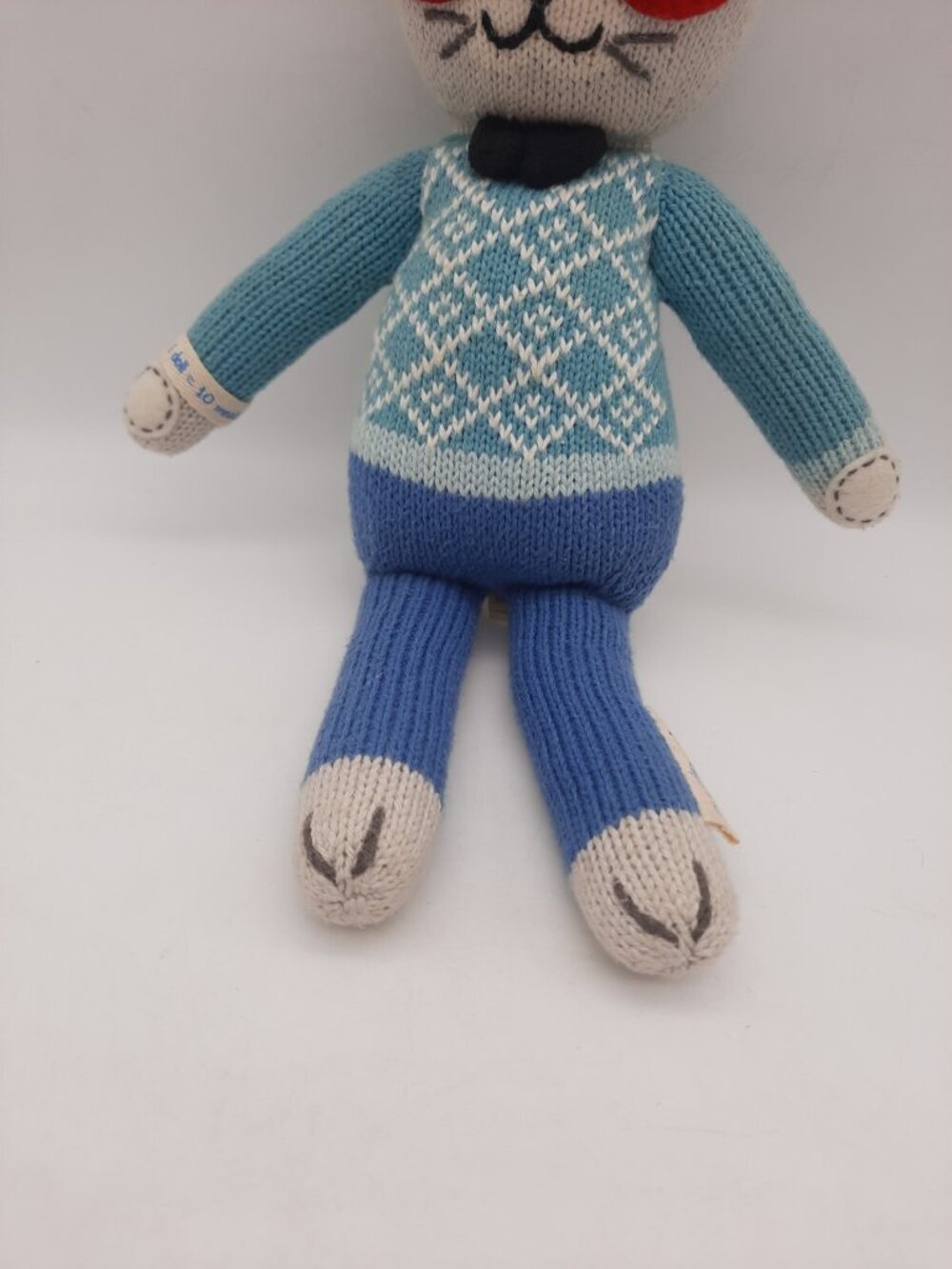 CUDDLE + KIND Approx 16" Benedict the Bunny Crochet Rabbit Plush Made In Peru - Picture 4 of 10